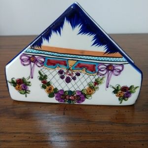 Ceramic Napkin Holder Glazed New
